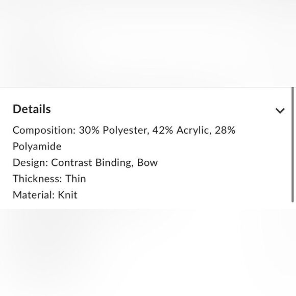 Commense Contrast Wave Trim Bow Sweater in Tan & Black - Size S - Picture 5 of 5